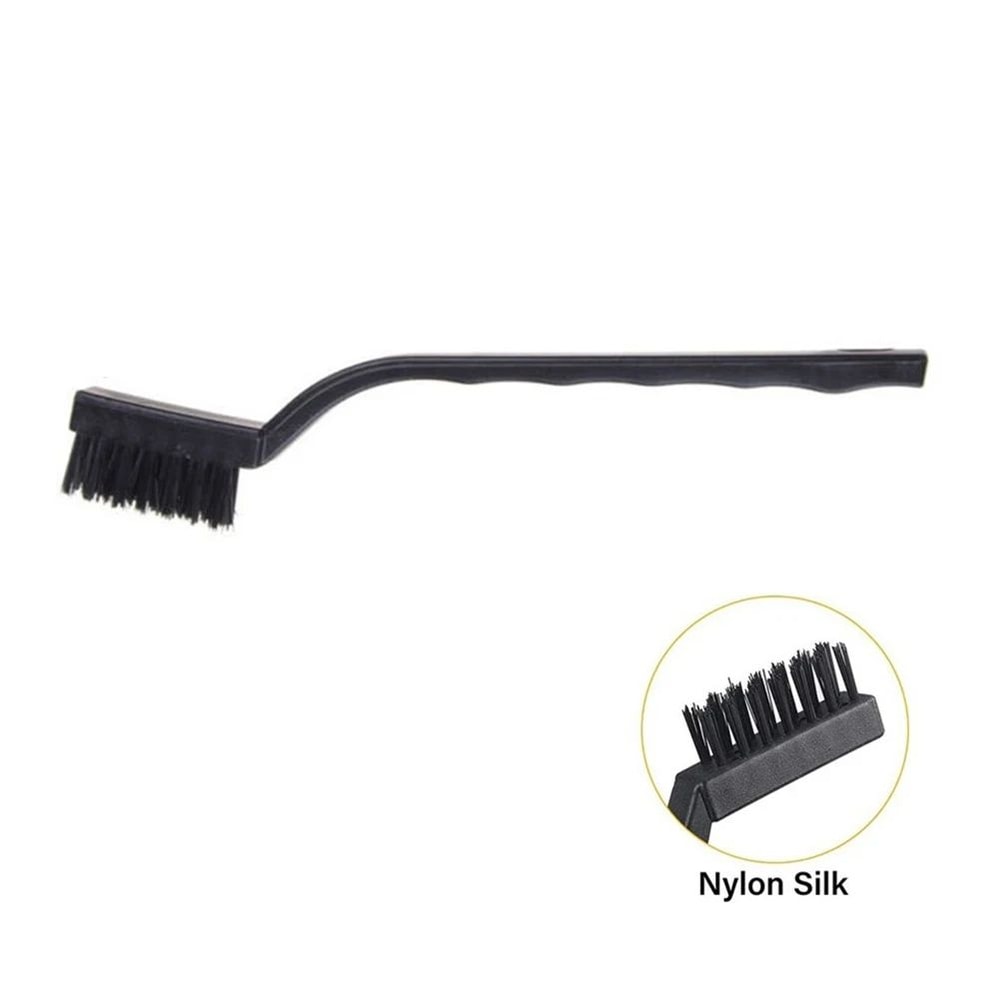 Mini Wire Brush Set Nylon Brass Stainless Steel Curved Handle Cleaning Brush For Rust Removal Poli 6