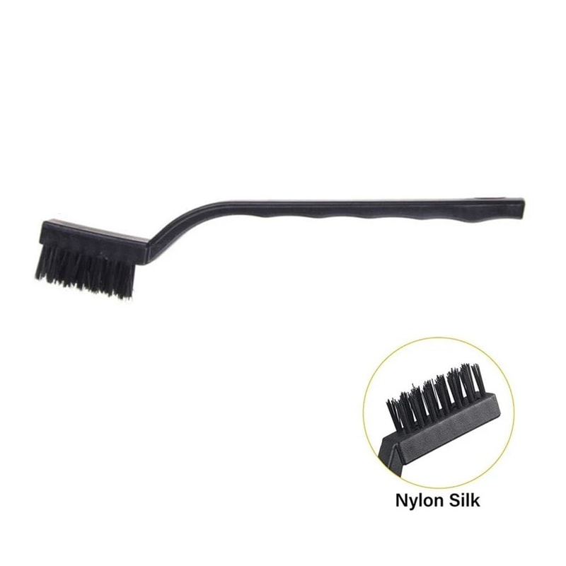 Mini Wire Brush Set Nylon Brass Stainless Steel Curved Handle Cleaning Brush For Rust Removal Poli 6