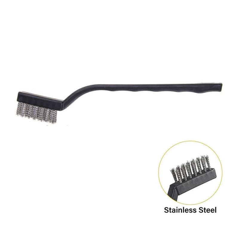 Mini Wire Brush Set Nylon Brass Stainless Steel Curved Handle Cleaning Brush For Rust Removal Poli 7