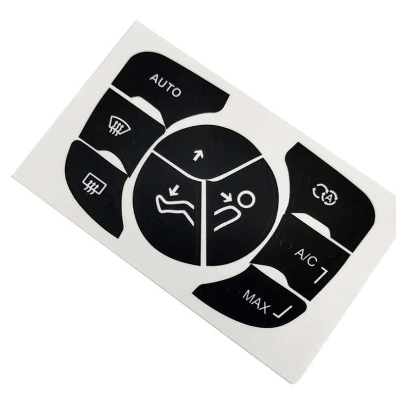 Car AC Button Stickers Repair Decals HighGrade Vinyl HVAC Control Push Button Labels For Interior 1