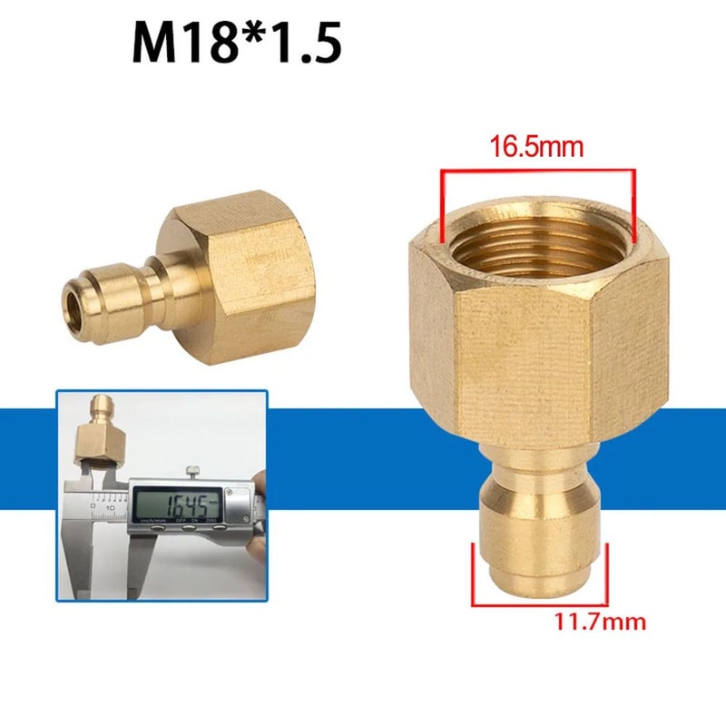 Pressure Washer Quick Connect Adapter 14in BrassStainless Coupler Male Female Connector Fitting Fo 13