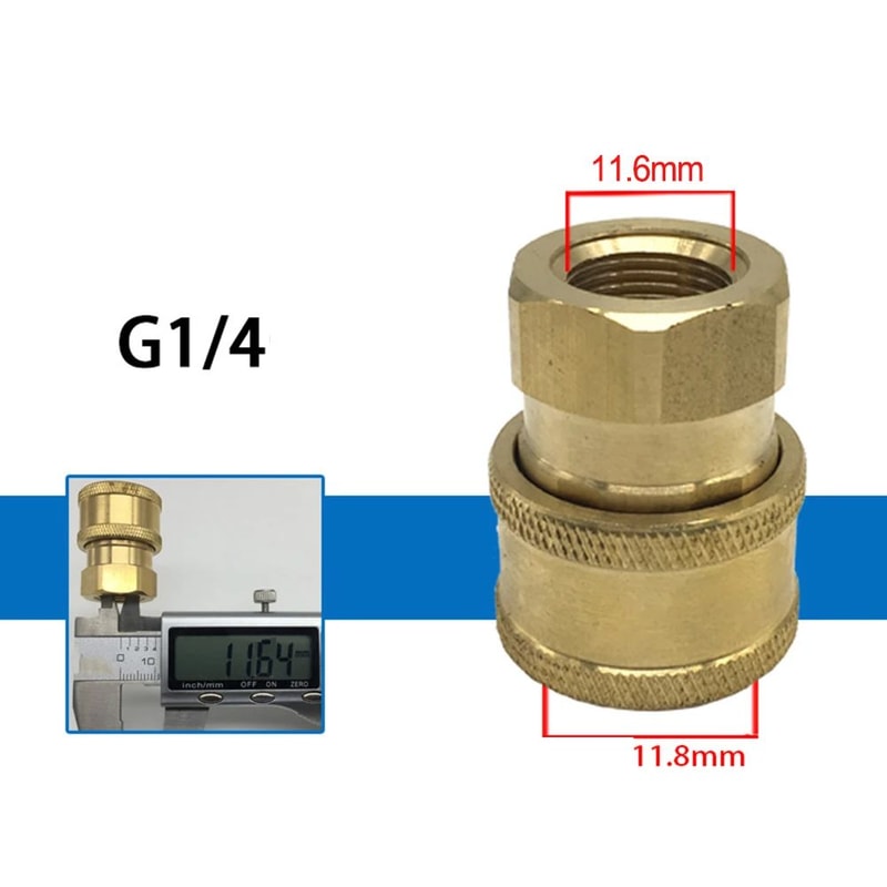 Pressure Washer Quick Connect Adapter 14in BrassStainless Coupler Male Female Connector Fitting Fo 20