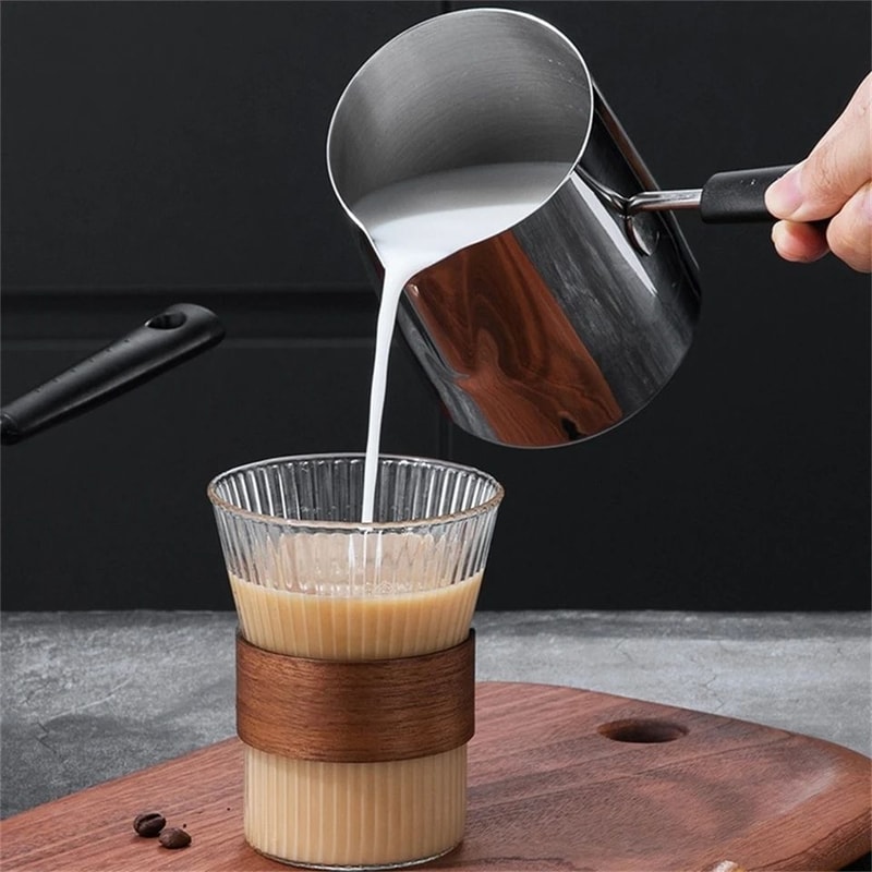 Stainless Steel Turkish Coffee Pot With Long Handle Milk Chocolate Melting Pan Sauce Warmer Stove 1