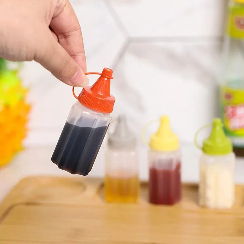 Mini Sauce Squeeze Bottles Set Of 4 Leakproof Condiment Dispenser For BBQ Picnic Lunch Dressing Oi 2