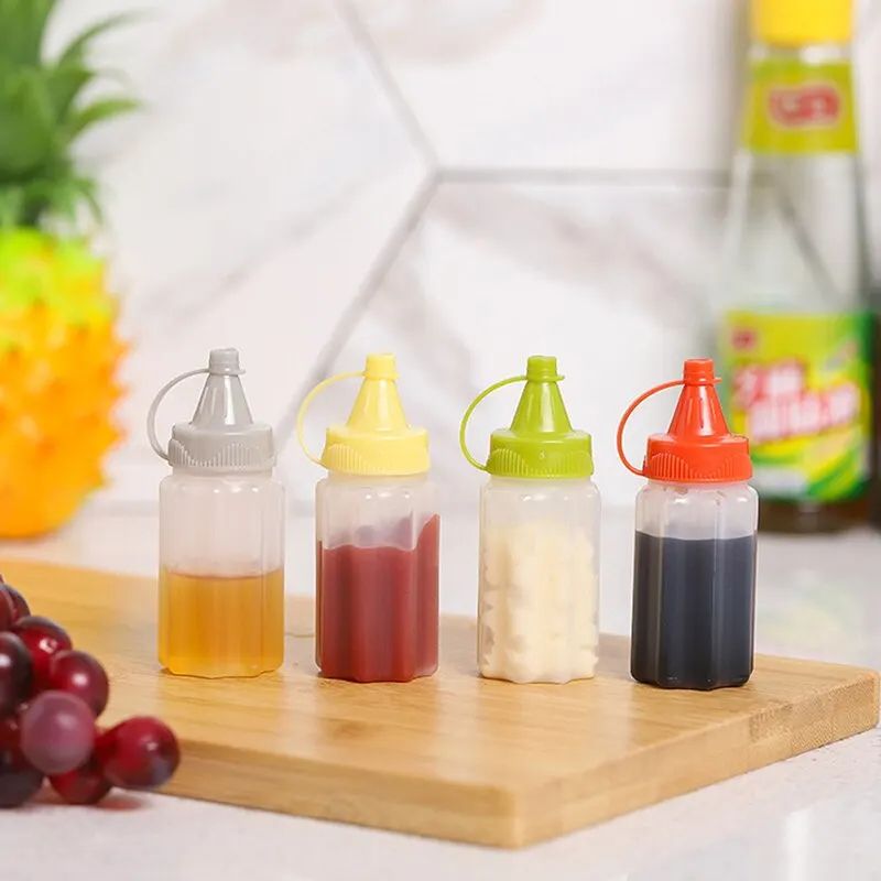 Mini Sauce Squeeze Bottles Set Of 4 Leakproof Condiment Dispenser For BBQ Picnic Lunch Dressing Oi 6
