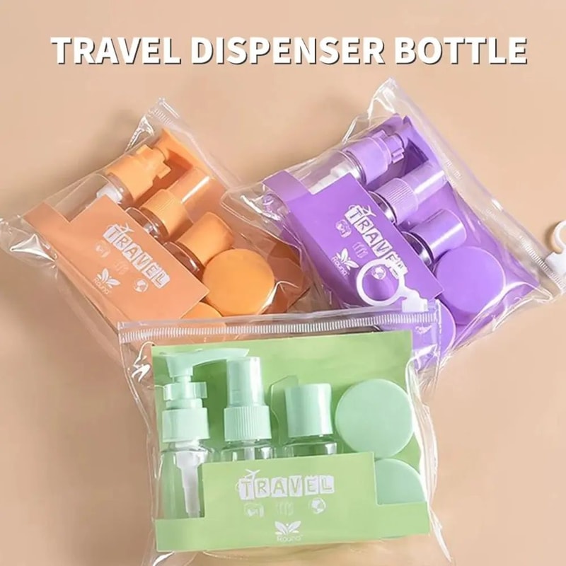 Leakproof Travel Bottles Kit Clear Toiletry Containers Set Travel Size Cosmetic Tubes For Shampoo 0