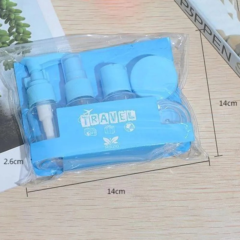Leakproof Travel Bottles Kit Clear Toiletry Containers Set Travel Size Cosmetic Tubes For Shampoo 4