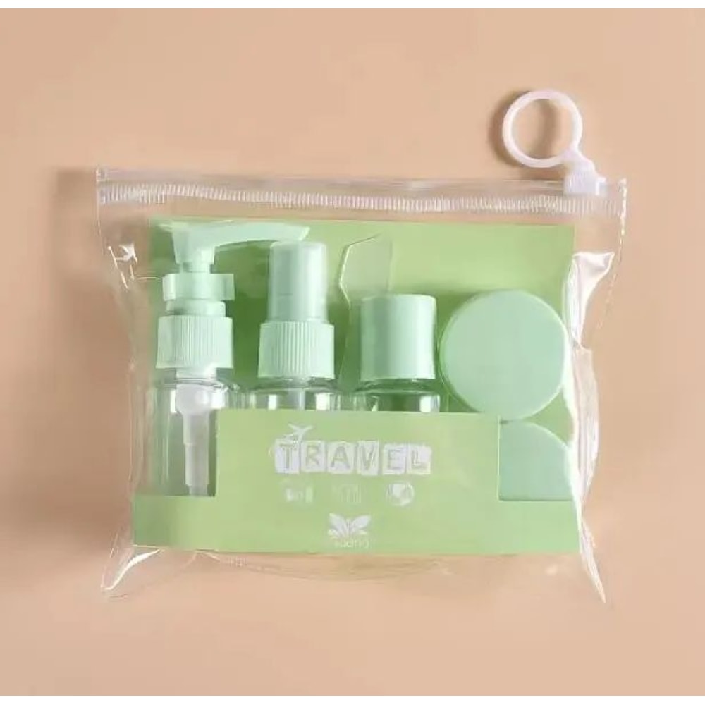 Leakproof Travel Bottles Kit Clear Toiletry Containers Set Travel Size Cosmetic Tubes For Shampoo 7