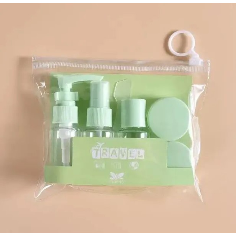Leakproof Travel Bottles Kit Clear Toiletry Containers Set Travel Size Cosmetic Tubes For Shampoo 7