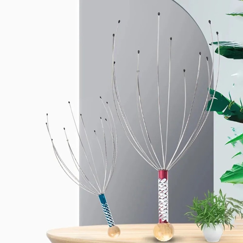 Octopus Scalp Massager Head Scratcher Claw Relaxing Stress Relief Head Massage Tool For Hair Wash