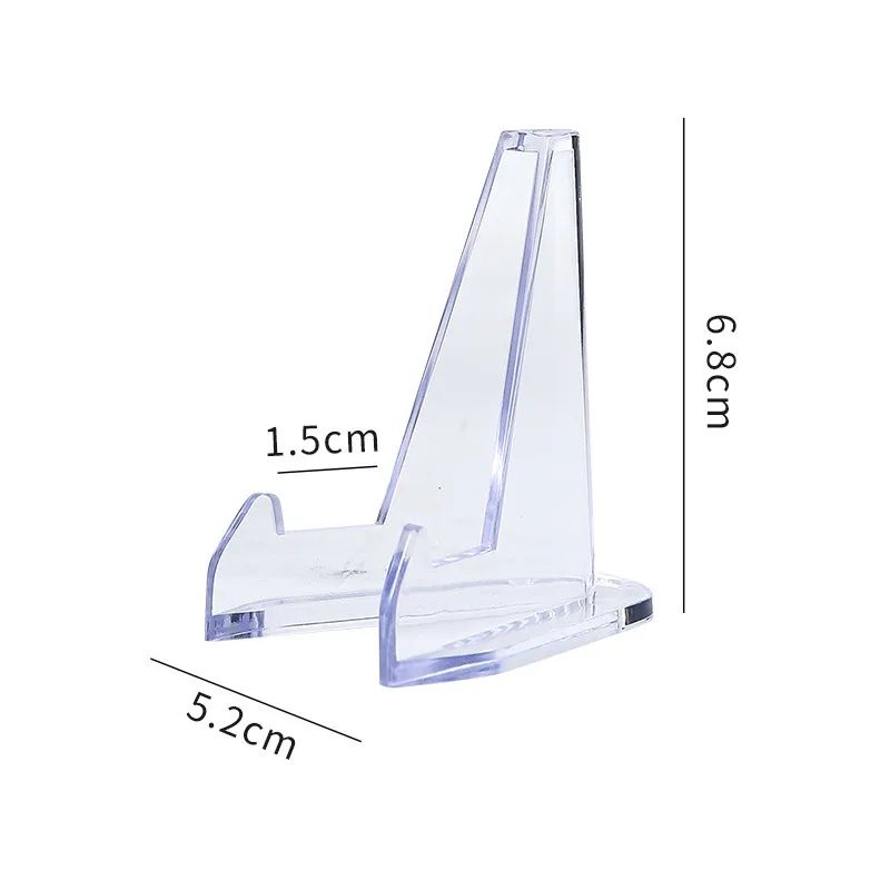 Acrylic Challenge Coin Display Stand Holders Transparent Triangle Coin Capsule Stands For Commemor 8