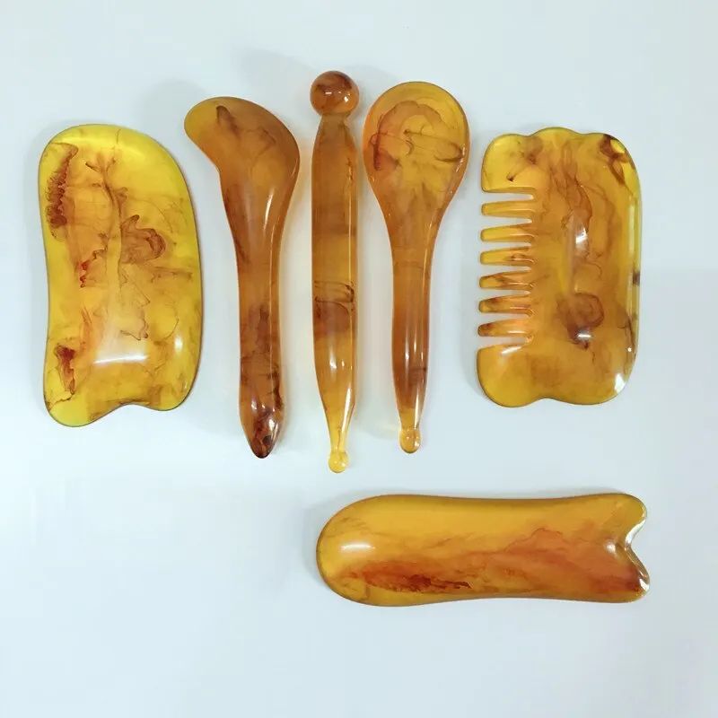 6in1 Resin Gua Sha Massage Tool Kit For Face Body Facial Scraping Board For Neck Arms Legs Back Ey 3