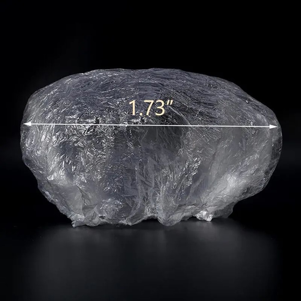 100 Pcs Disposable Shower Caps 165in Thickened Plastic Hair Cover With Elastic Band Waterproof Bath 4