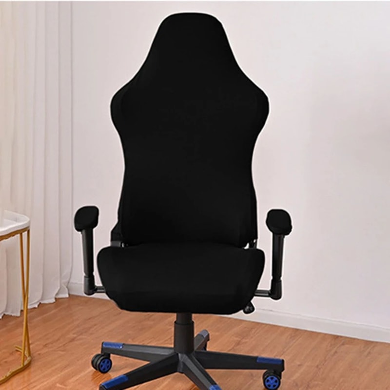 Milk Silk Esports Chair Cover Black Dustproof Elastic Gaming Chair Slipcover Universal Fit Protecto 5