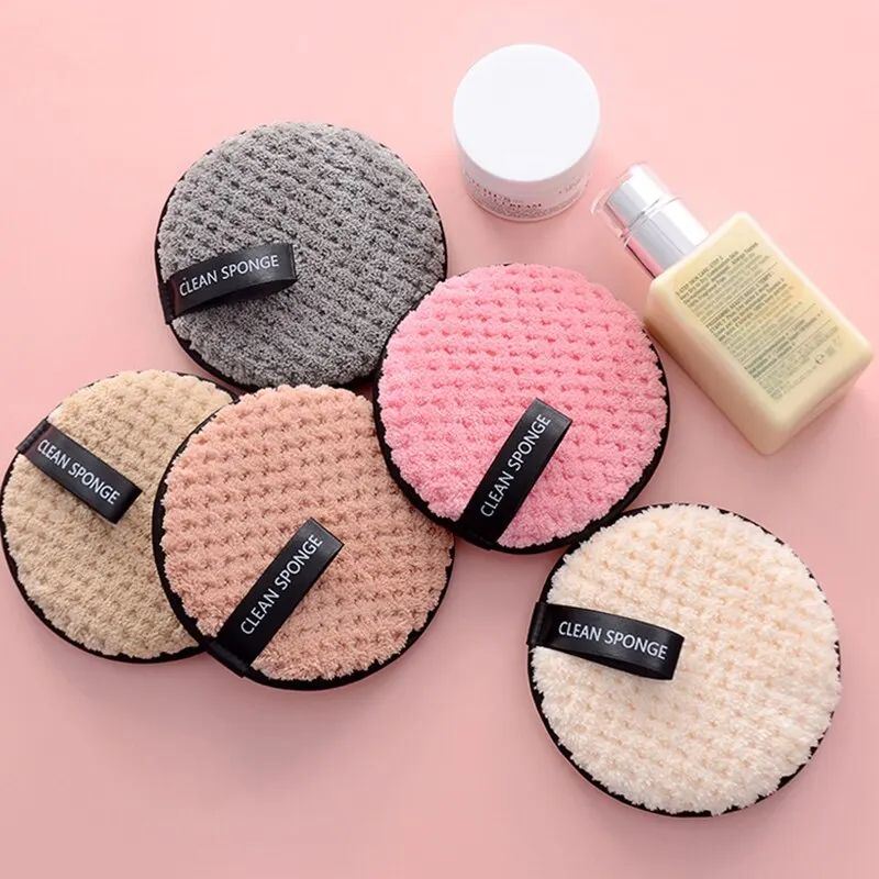 4 Pcs Reusable Microfiber Makeup Remover Pads Washable Facial Cleansing Sponges With Travel Pouch F 1