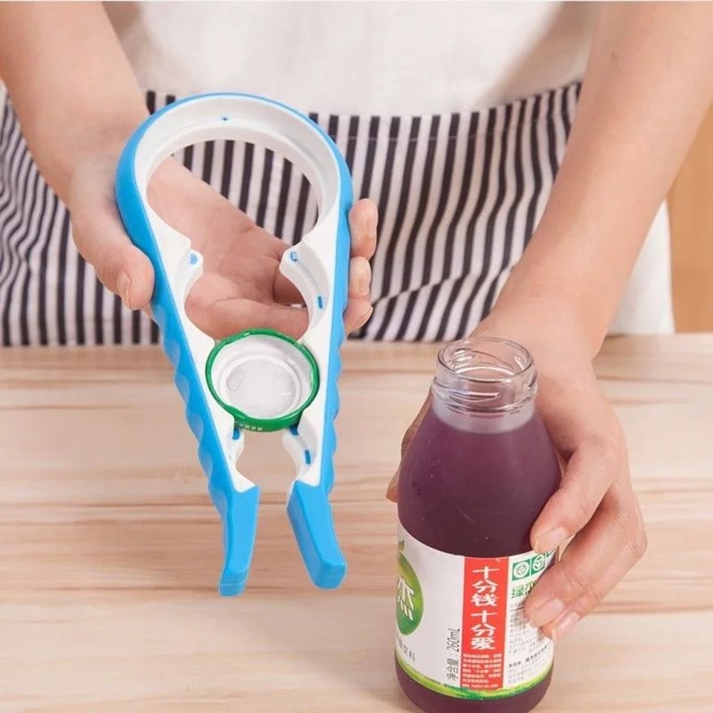 Easy Grip 4in1 Jar Bottle Opener AntiSlip Twist Lid Remover Tool For Weak Hands Arthritis Kitchen 6