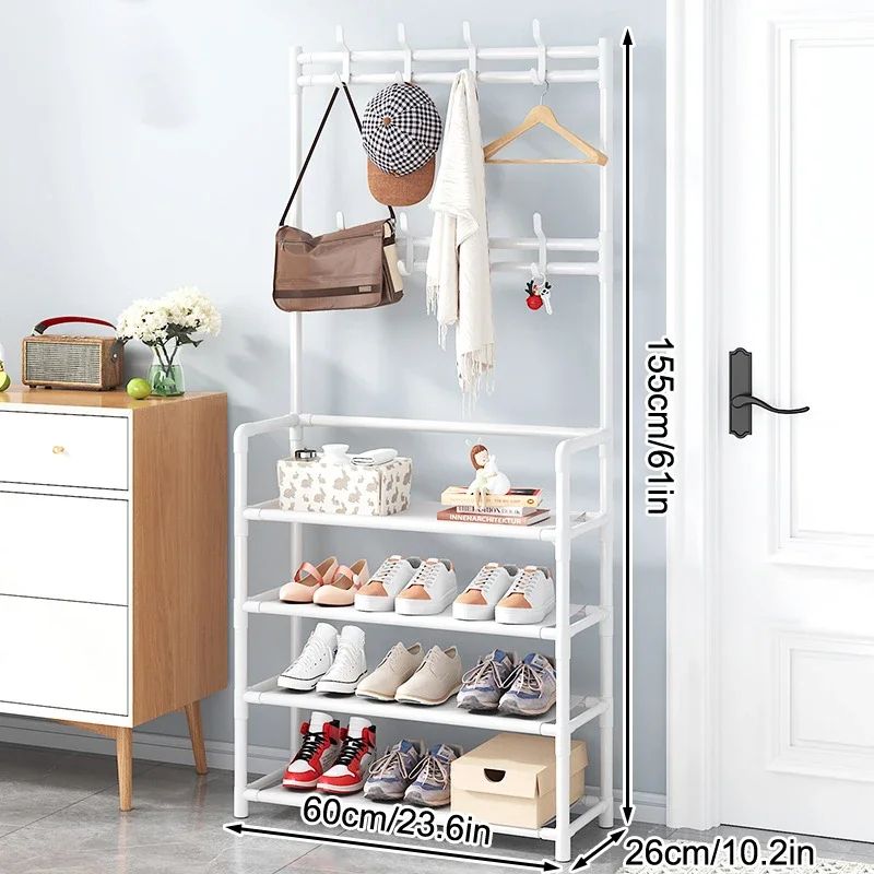 45 Tier Multifunctional Plastic Storage Rack Organizer Floor Standing Shoe Clothes Shelf Easy Asse 4