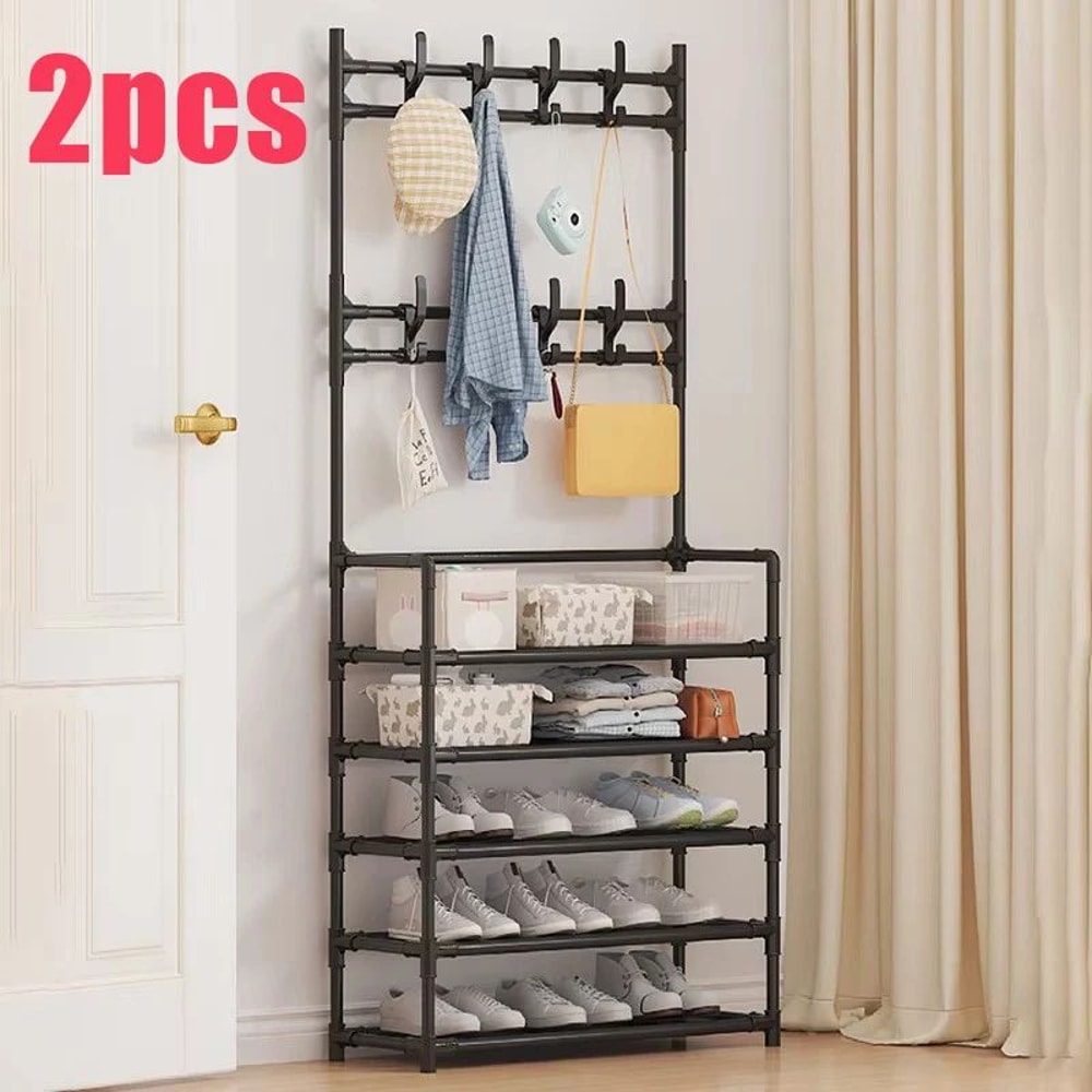 45 Tier Multifunctional Plastic Storage Rack Organizer Floor Standing Shoe Clothes Shelf Easy Asse 7