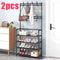 45 Tier Multifunctional Plastic Storage Rack Organizer Floor Standing Shoe Clothes Shelf Easy Asse 8