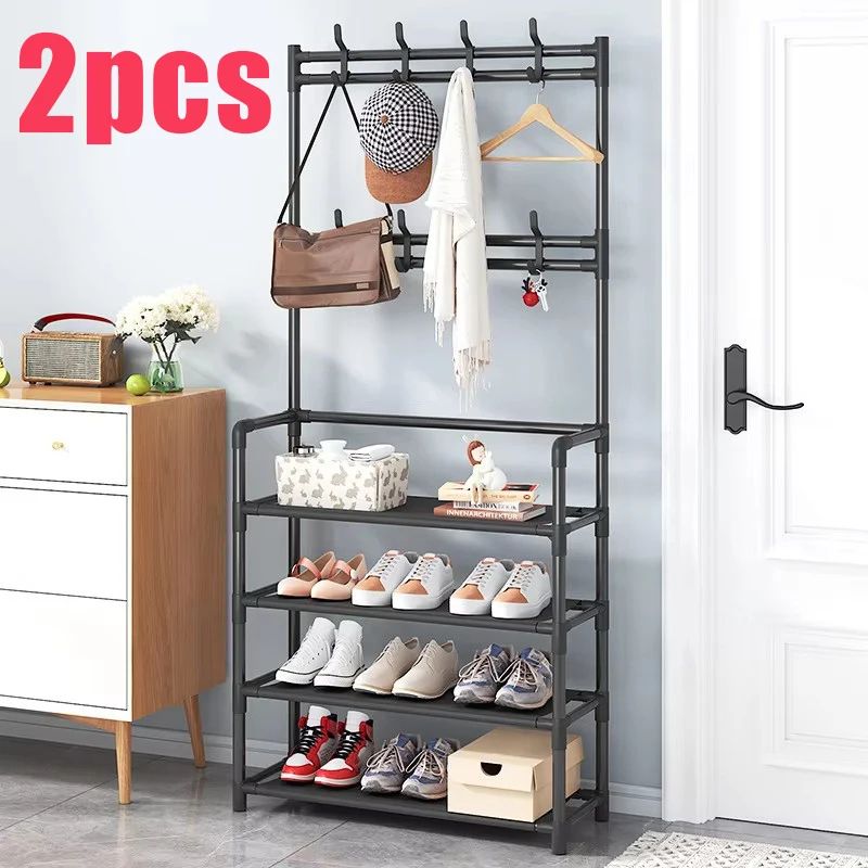 45 Tier Multifunctional Plastic Storage Rack Organizer Floor Standing Shoe Clothes Shelf Easy Asse 8