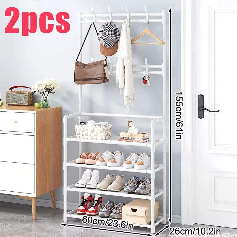 45 Tier Multifunctional Plastic Storage Rack Organizer Floor Standing Shoe Clothes Shelf Easy Asse 10