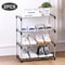 34 Tier Space Saving Shoe Rack Organizer MultiLayer Plastic Storage Shelf With Metal Pipes For Home 10