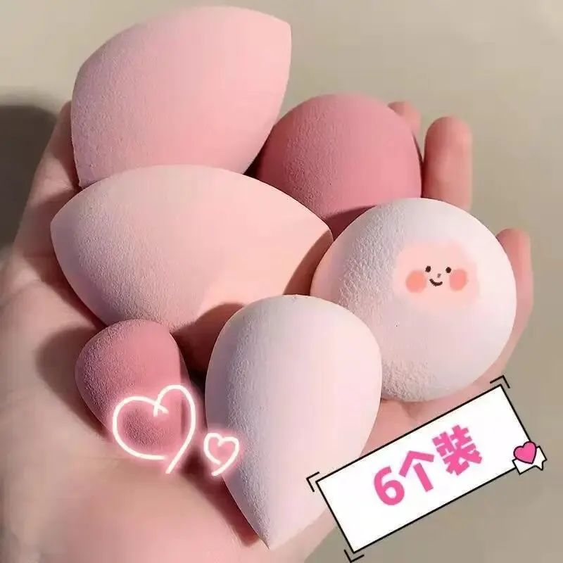 Dry Wet DualUse Makeup Sponge Beauty Blender Teardrop Diagonal Cut Powder Puff With Individual Pac 3