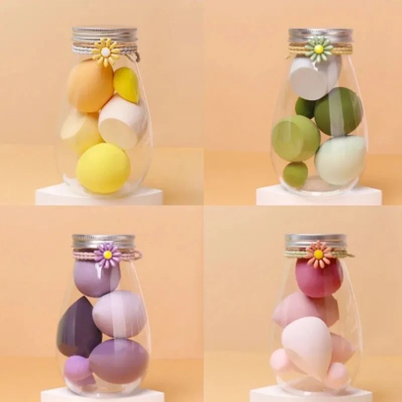 Dry Wet DualUse Makeup Sponge Beauty Blender Teardrop Diagonal Cut Powder Puff With Individual Pac 4