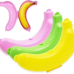 banana case protector box, hard shell banana holder for travel lunch bags, plastic storage container to prevent bruising