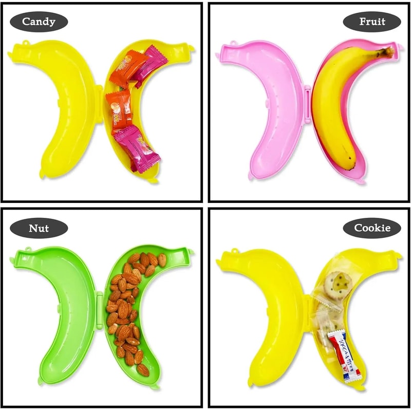 Banana Case Protector Box Hard Shell Banana Holder For Travel Lunch Bags Plastic Storage Container 1