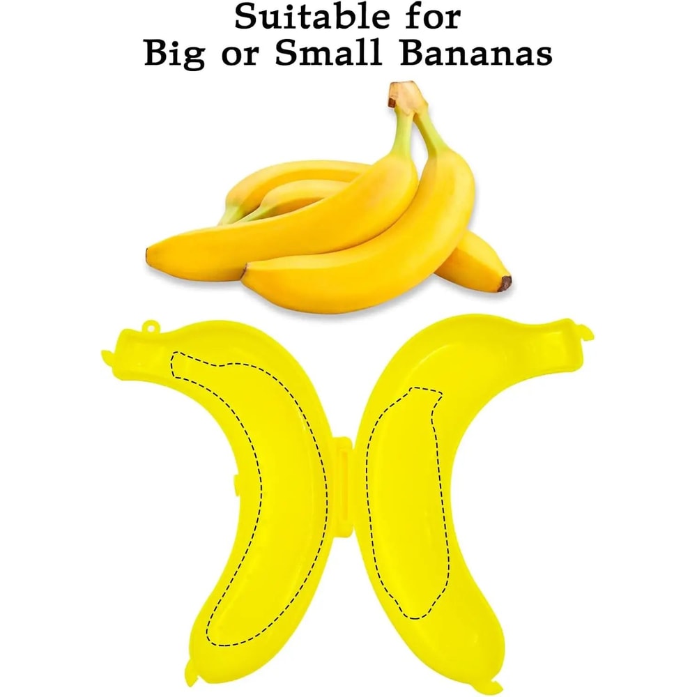 Banana Case Protector Box Hard Shell Banana Holder For Travel Lunch Bags Plastic Storage Container 4