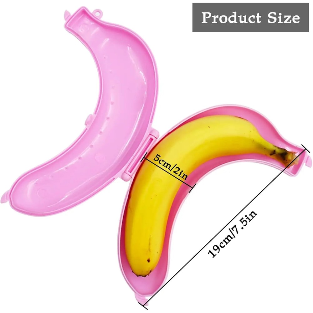 Banana Case Protector Box Hard Shell Banana Holder For Travel Lunch Bags Plastic Storage Container 5