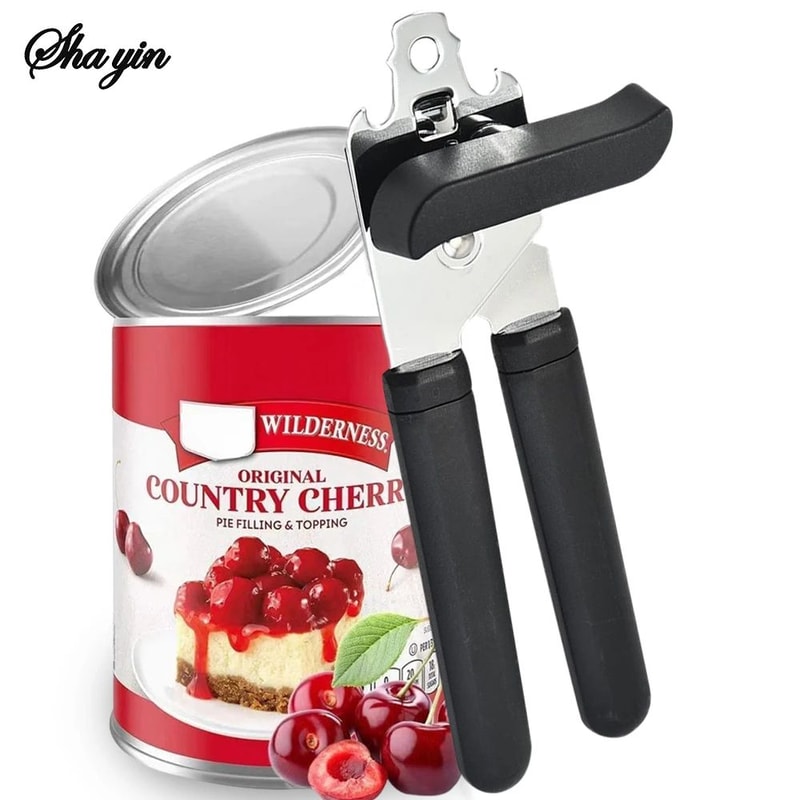 Stainless Steel Manual Can Opener Bottle Opener Multifunctional Craft Beer Grip Tool Heavy Duty Ki 0