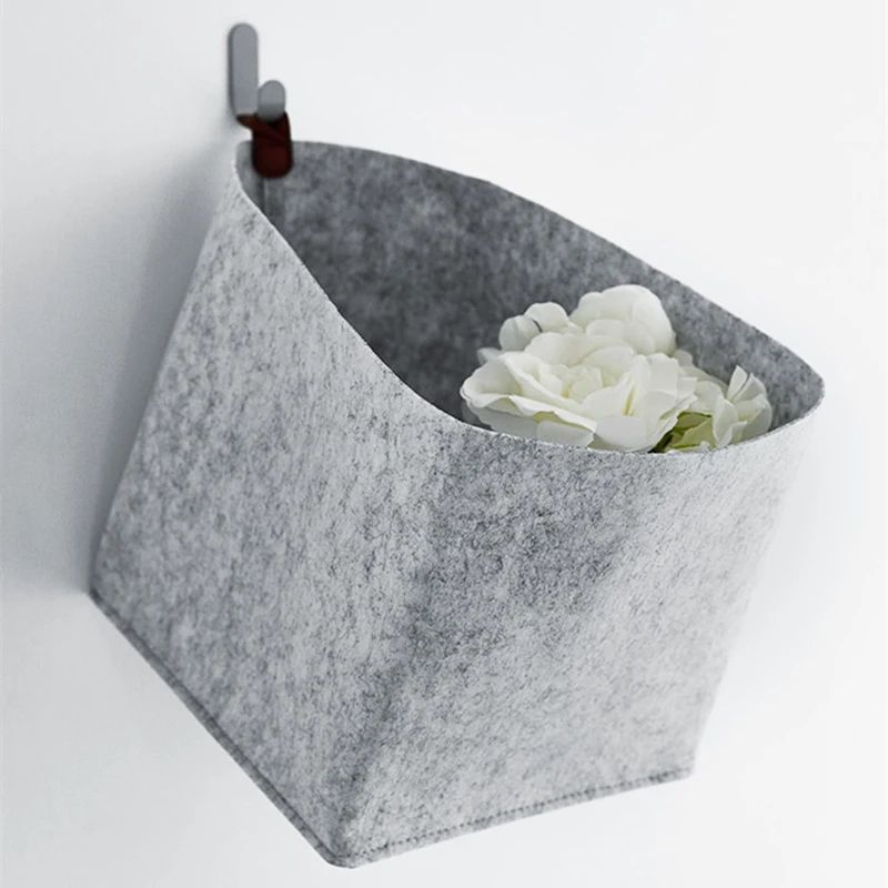 Felt Storage Basket Organizer Bin For Clothes Laundry Toy Sundries Box For Bathroom Office Dorm Un 2