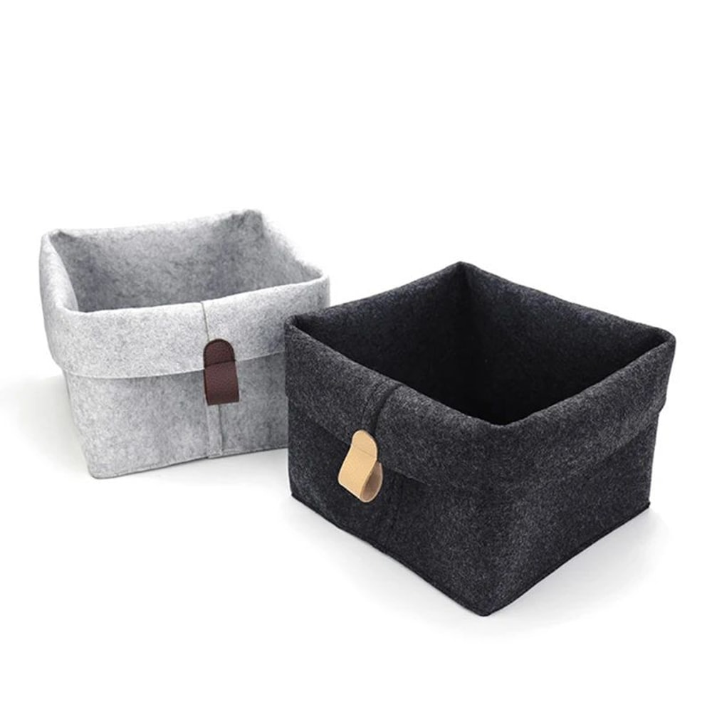 Felt Storage Basket Organizer Bin For Clothes Laundry Toy Sundries Box For Bathroom Office Dorm Un 5