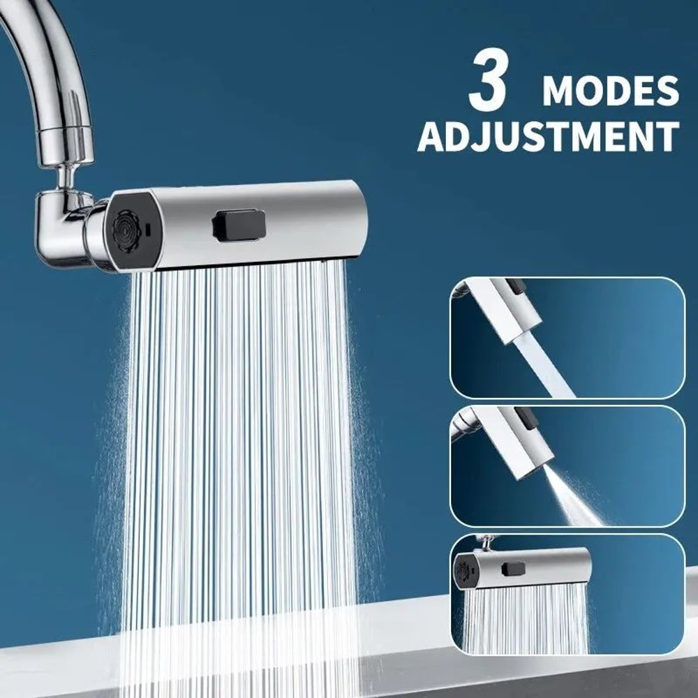 3Mode Universal Faucet Extender Aerator 360 Rotating SplashProof Waterfall Sprayer For Kitchen Sink 0