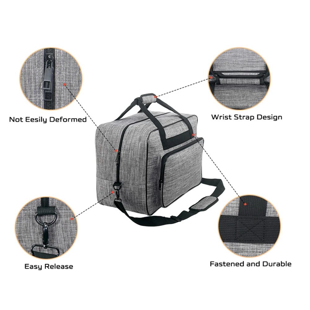 Portable Sewing Machine Carrying Bag Dustproof Oxford Protective Case With Storage Pockets For Thre 3
