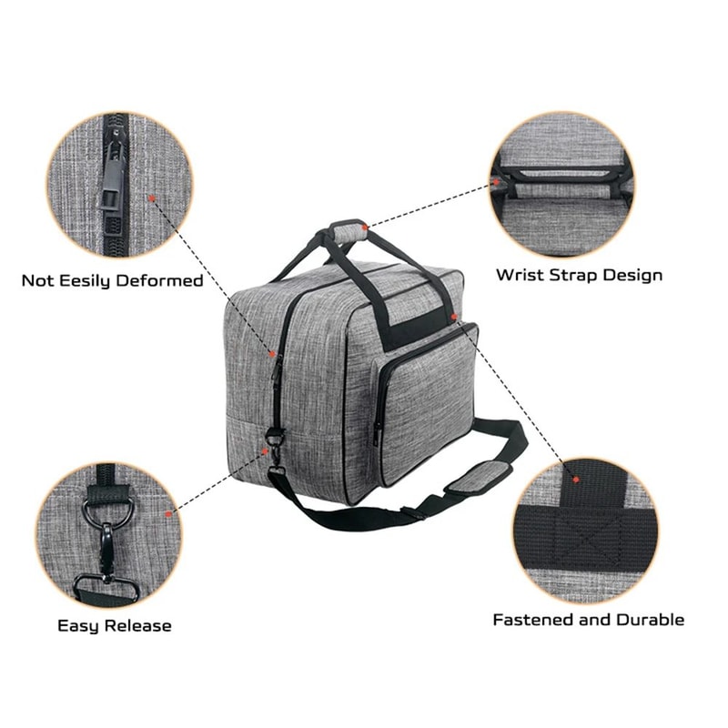 Portable Sewing Machine Carrying Bag Dustproof Oxford Protective Case With Storage Pockets For Thre 3
