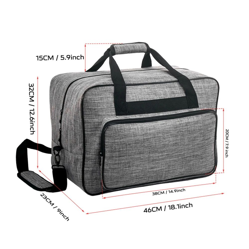 Portable Sewing Machine Carrying Bag Dustproof Oxford Protective Case With Storage Pockets For Thre 4