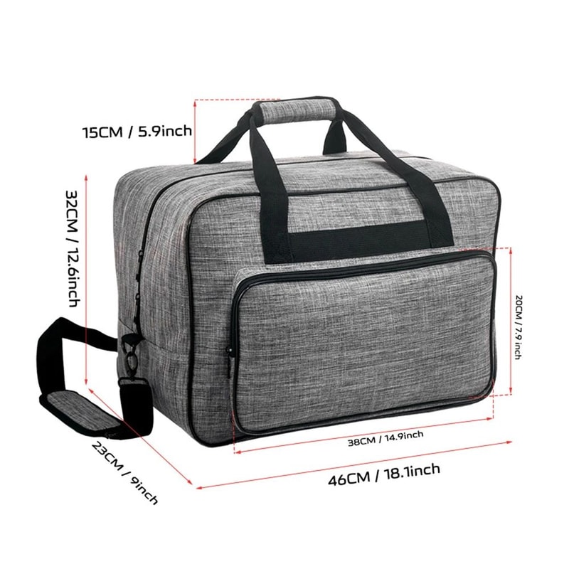 Portable Sewing Machine Carrying Bag Dustproof Oxford Protective Case With Storage Pockets For Thre 4