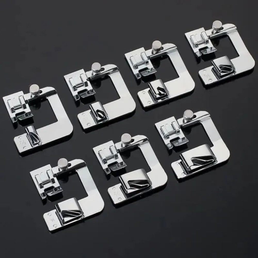 Rolled Hem Presser Foot Set 38 1 In For Sewing Machines MultiSize Edge Curling Press Foot Accessor 1