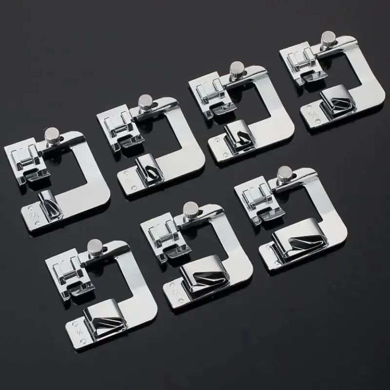 Rolled Hem Presser Foot Set 38 1 In For Sewing Machines MultiSize Edge Curling Press Foot Accessor 1