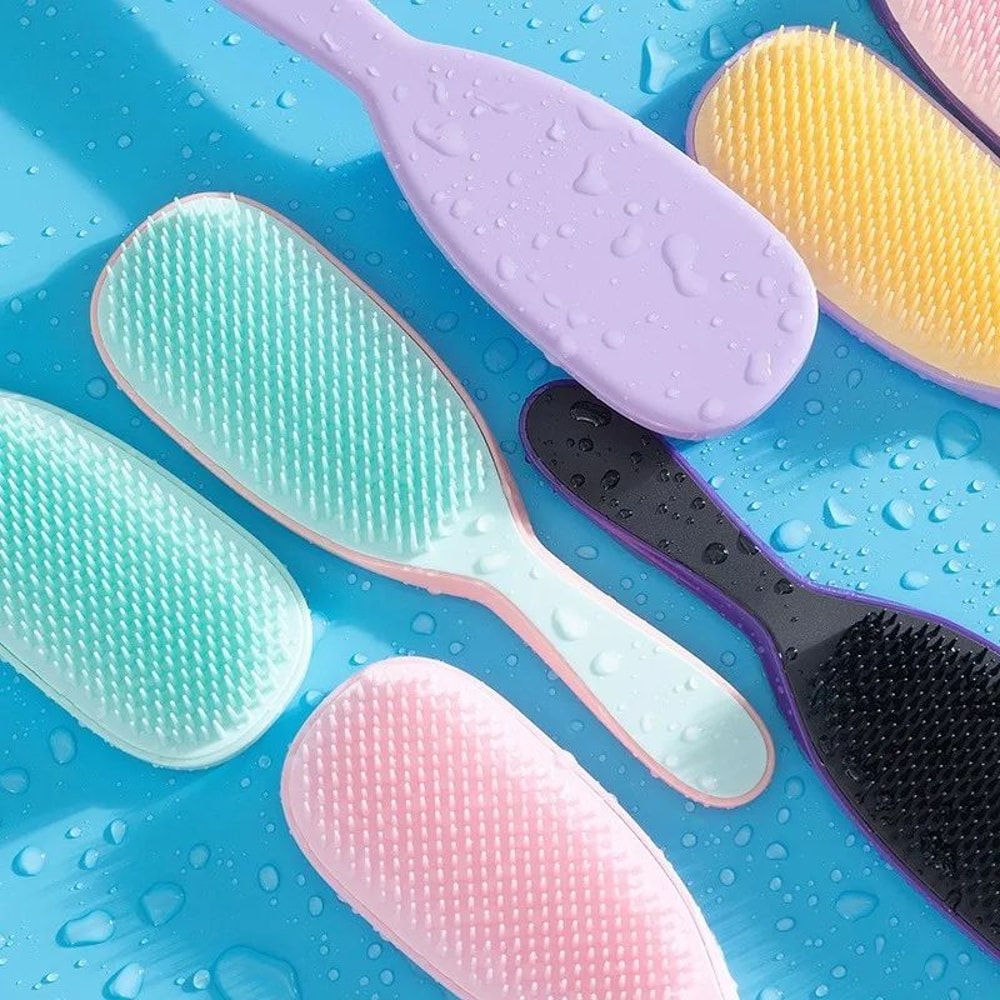 AntiStatic Detangling Hair Brush Comb Wet Dry Scalp Massage Styling Tool Portable Barber Comb For 5