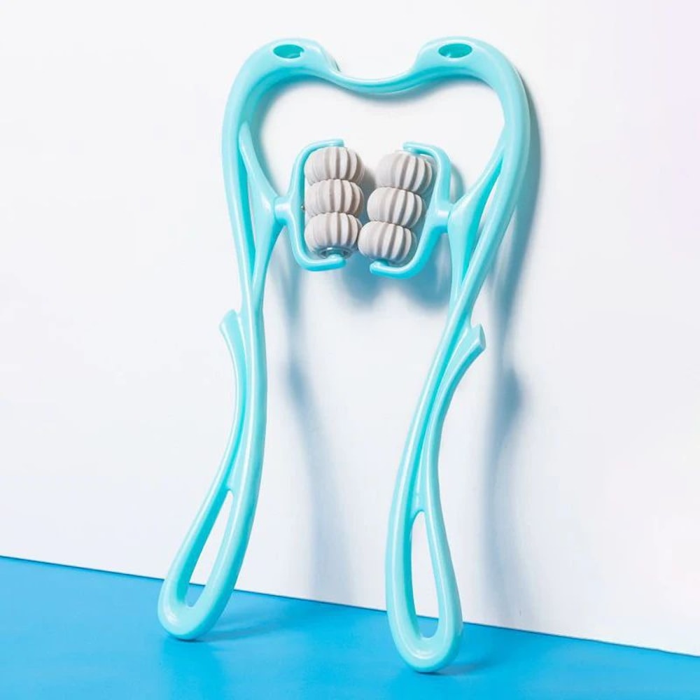 Manual Cervical Neck Massager Clamp 6Ball Kneading Roller For Shoulder Pain Relief Deep Tissue Rela 6