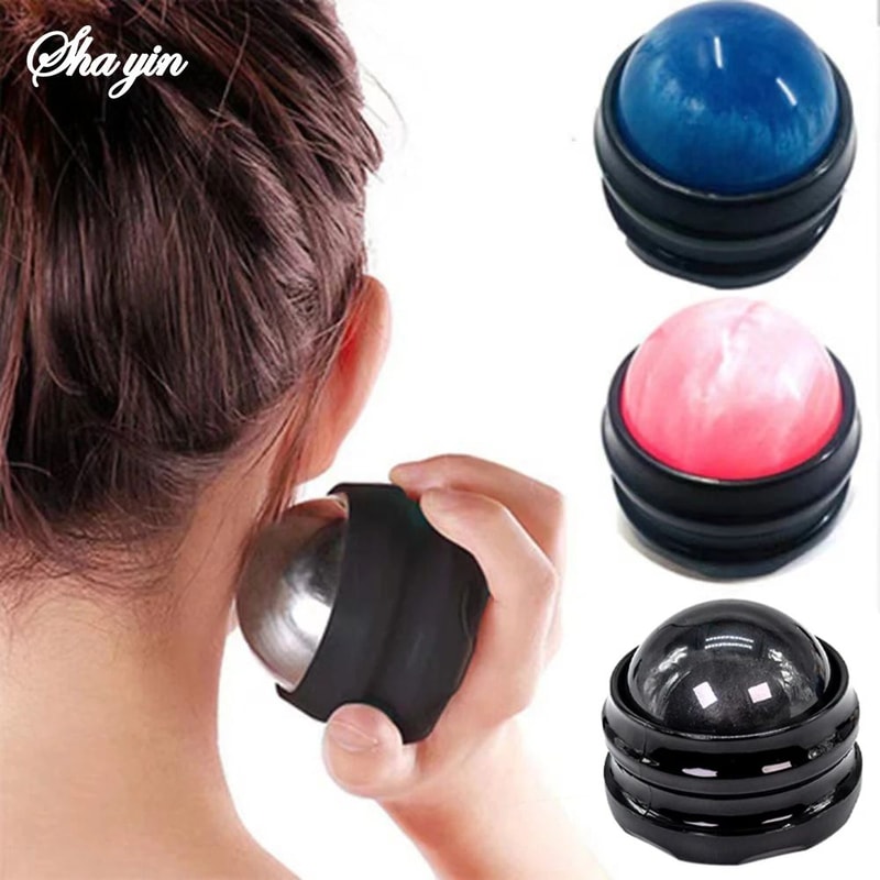 Mini Manual Massage Ball Roller 360 Spin Self Massage Tool For Back Shoulders Feet Portable Deep T 0