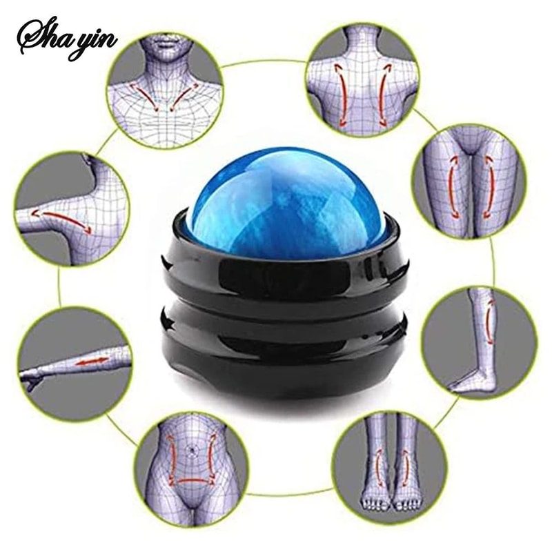 Mini Manual Massage Ball Roller 360 Spin Self Massage Tool For Back Shoulders Feet Portable Deep T 4