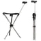 Adjustable Walking Cane With Seat Lightweight Folding Stool Chair For Travel NonSlip Handle Outdoor 6