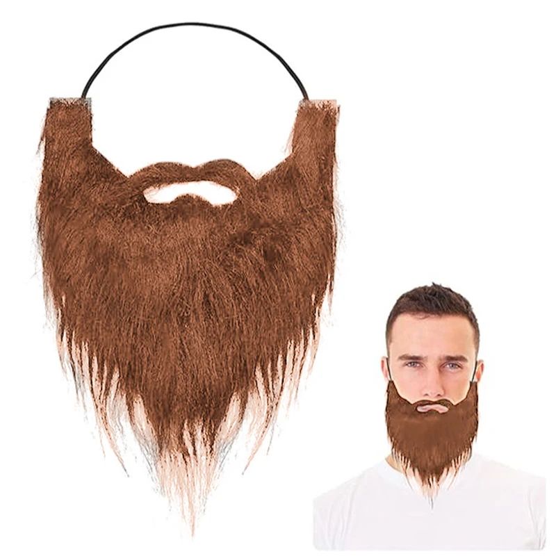 Funny Fake Beard Long Hair Wig Set Santa Claus White Beard Black Big Beard Costume For Halloween 2