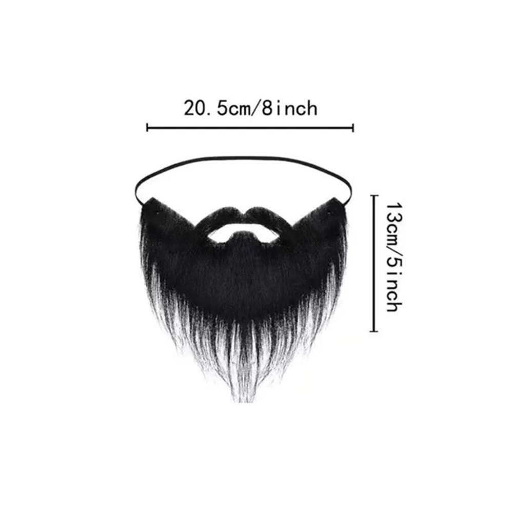 Funny Fake Beard Long Hair Wig Set Santa Claus White Beard Black Big Beard Costume For Halloween 4