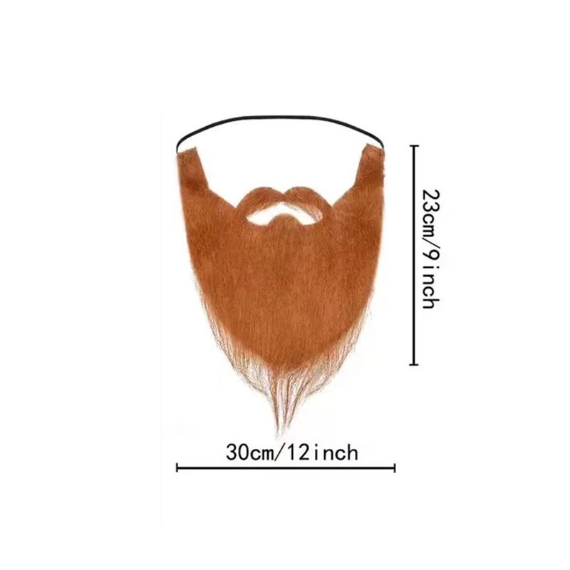 Funny Fake Beard Long Hair Wig Set Santa Claus White Beard Black Big Beard Costume For Halloween 5